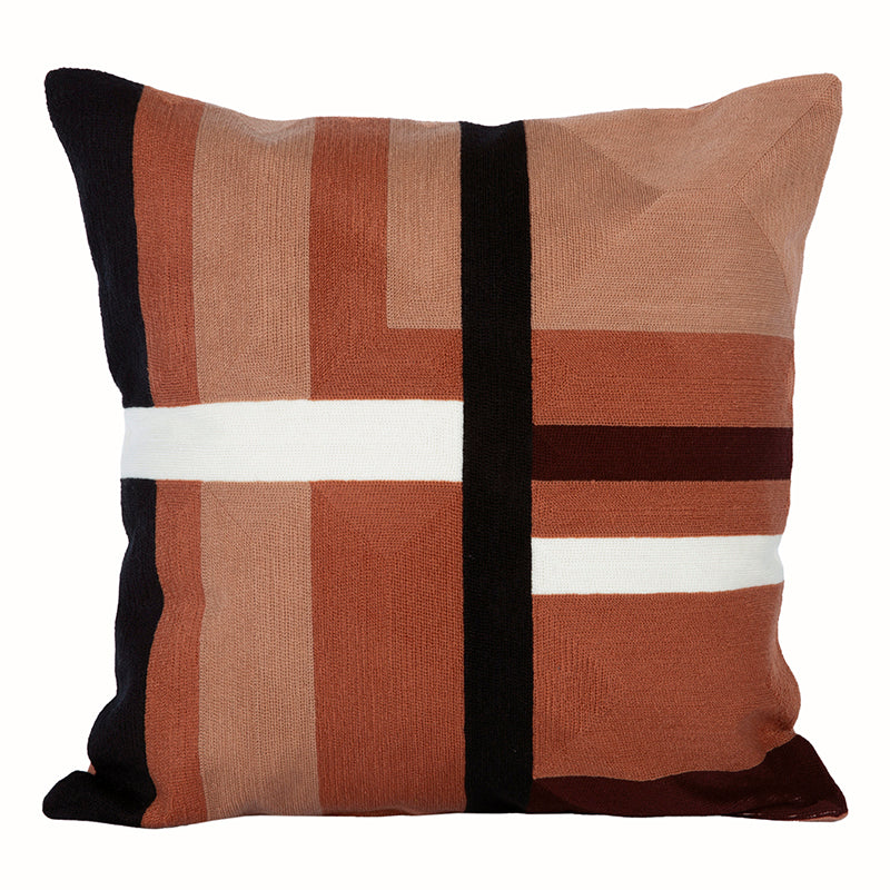Funda Cojin Bordado Arizona Mocaccino 45x45 cm