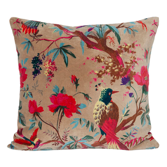 Funda Cojín Velvet Birdy Lin 45x45 cm