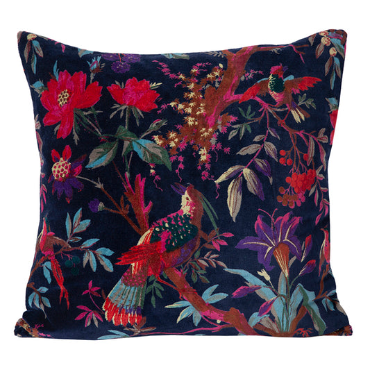 Funda Cojín Velvet Birdy Encre 45x45 cm