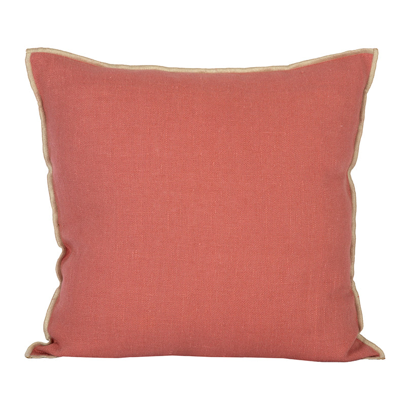 Funda Cojín Lino Chennai Chennai Bois de Rose 45x45 cm
