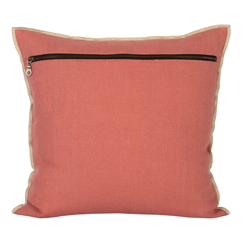 Funda Cojín Lino Chennai Chennai Bois de Rose 45x45 cm
