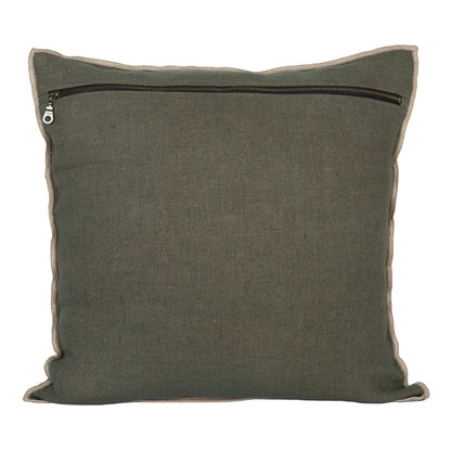 Funda Cojín Lino Chennai Kaki 45x45 cm