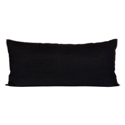 Funda Cojín Lino Chennai Noir 55x110 cm