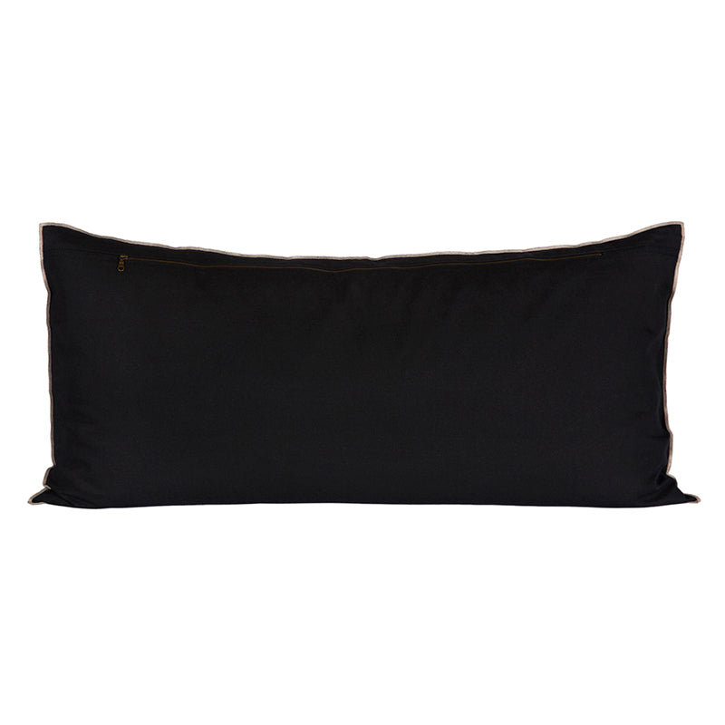Funda Cojín Lino Chennai Noir 55x110 cm