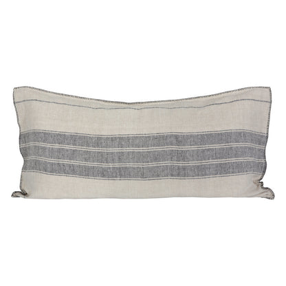 Funda Cojín Córcega Natural/ Negro 55x110 cm