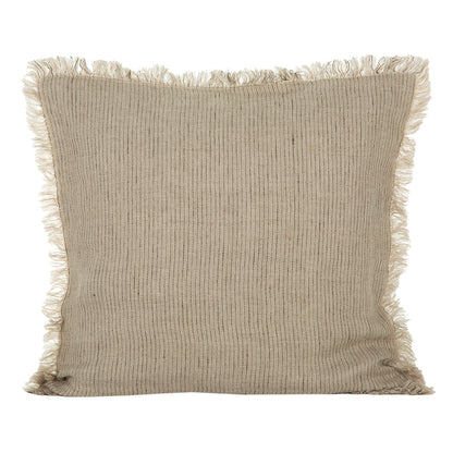 Funda Cojín Lino Dijon Natural/Negro 45x45 cm