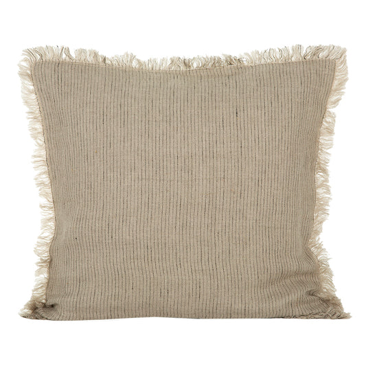 Funda Cojín Lino Dijon Natural/Negro 45x45 cm