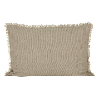 Funda Cojín Lino Dijon Natural/Negro 50x70 cm