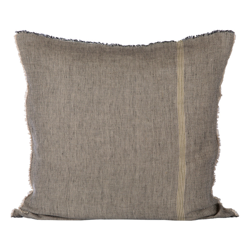 Funda Cojín Lyon Natural/Negro 65x65 cm