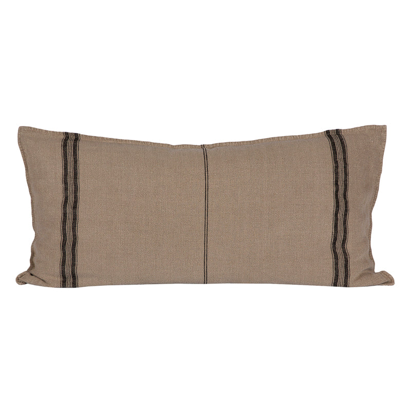 Funda Cojín Metz Natural/Negro 55x110 cm