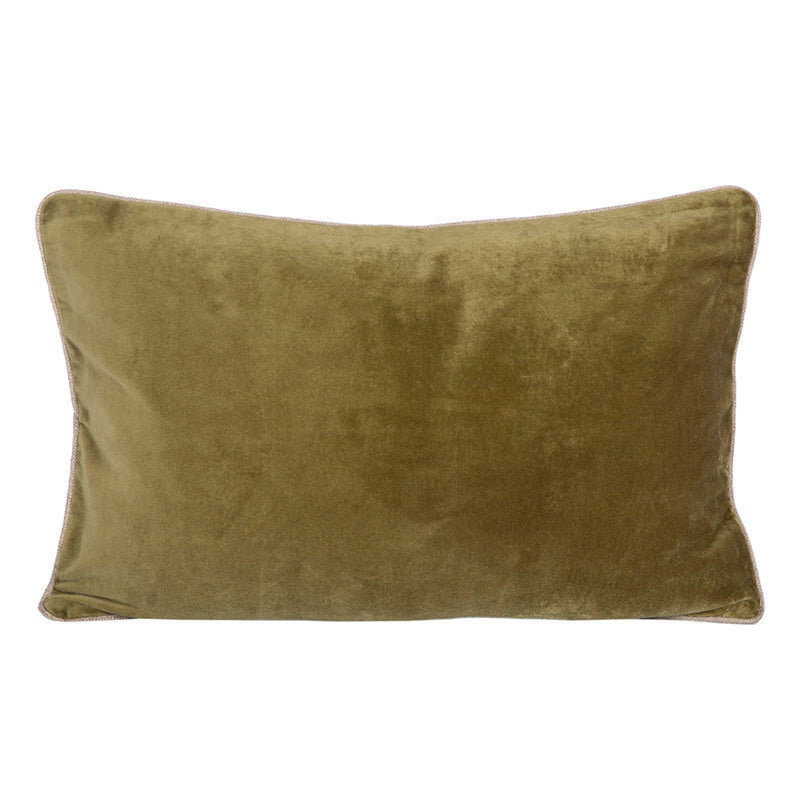 Funda Cojín Velvet New Delhi Olive 40x60 cm