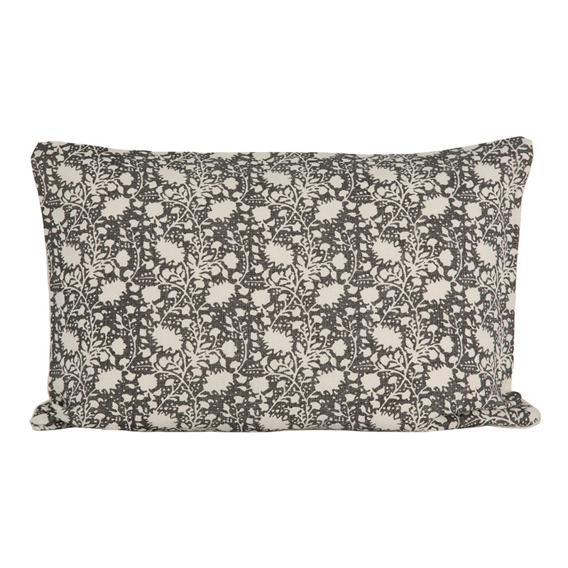 Funda Cojín Lino Nimes Marfil/Negro 40x60 cm