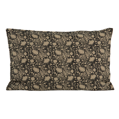 Funda Cojín Lino Nimes Natural/Negro 40x60 cm