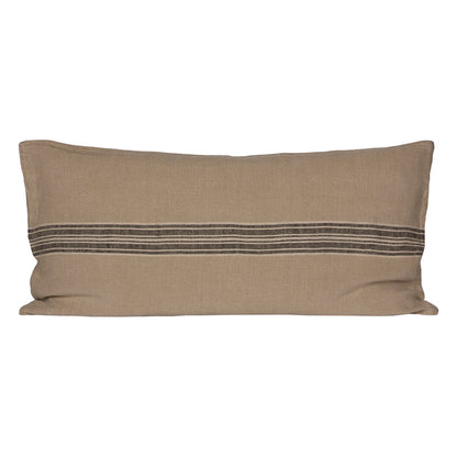 Funda Cojín Orleans Natural/Negro/Marfil 55x110 cm