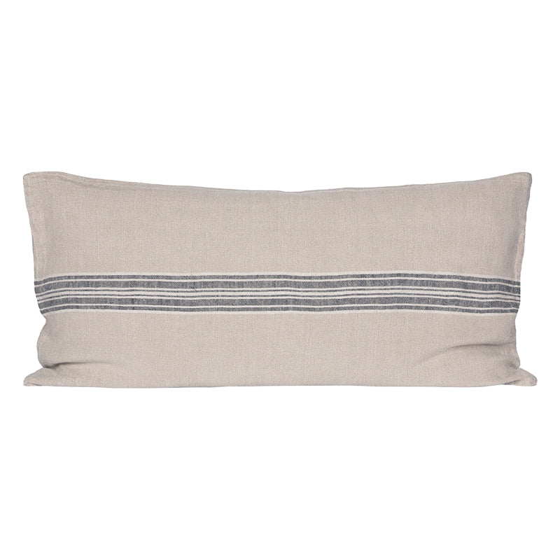 Funda Cojín Orleans Natural/Negro/Marfil 55x110 cm