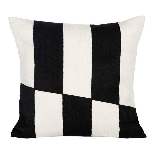 Funda Cojin Algodón Bordado Sidney Noir 45x45 cm