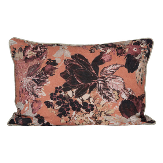 Funda Cojin Lino Estampado Sienne Mocaccino 50x70 cm