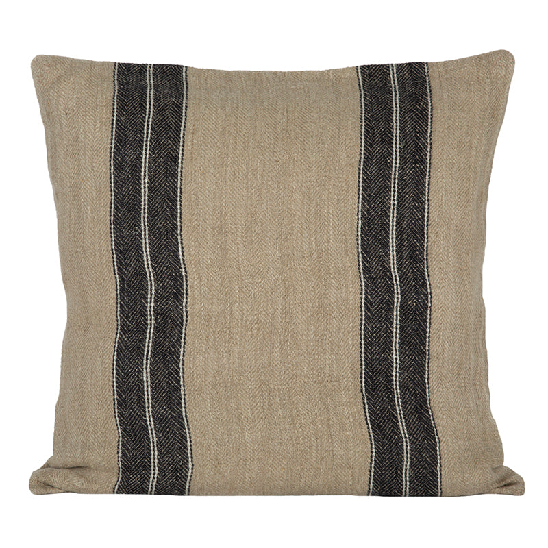 Funda Cojín Lino Sarthe Natural/Blue/Marfil 50x50 cm