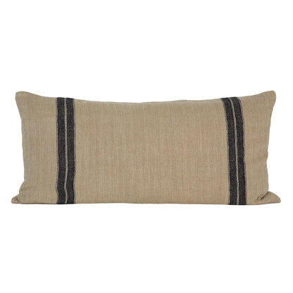 Funda Cojín Lino Sarthe Natural/Blue/Marfil 55x110 cm