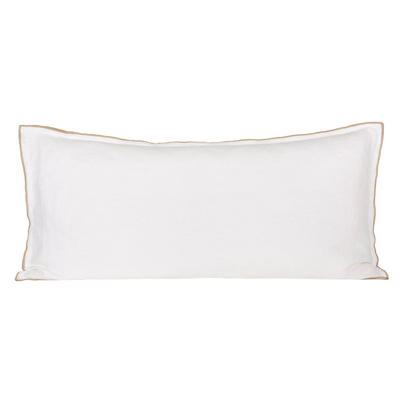 Funda Cojín Lino Seoni Blanc 55x110 cm