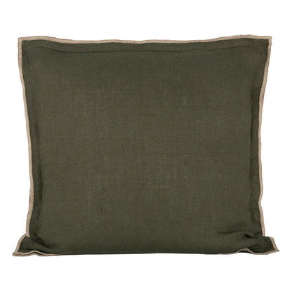 Funda Cojín Lino Seoni Kaki 45x45 cm