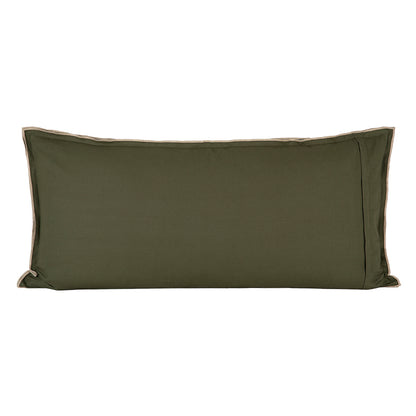 Funda Cojín Lino Seoni Kaki 55x110 cm