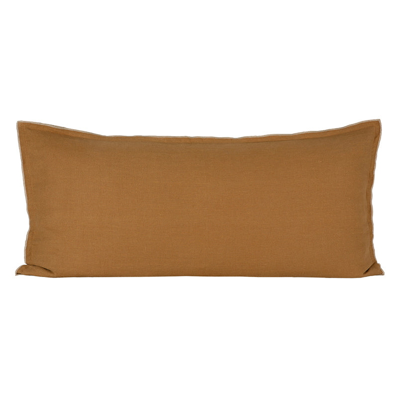 Funda Cojín Lino Seoni Tabac 55x110 cm