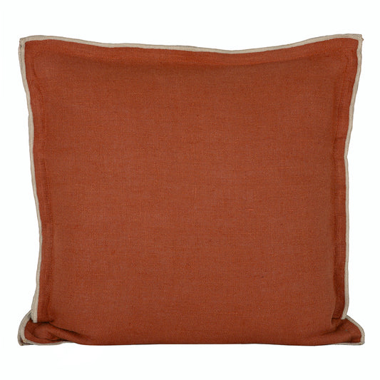 Funda Cojín Lino Seoni Terre Brulee 45x45 cm