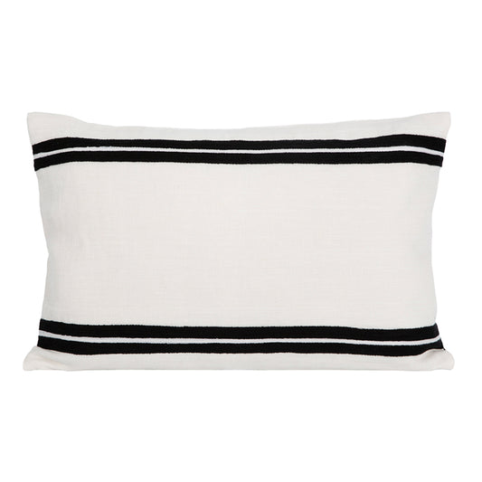 Funda Cojín Lino Bordado Skagen Blanc 40x60 cm