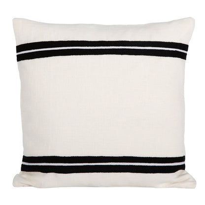 Funda Cojín Lino Bordado Skagen Blanc 45x45 cm