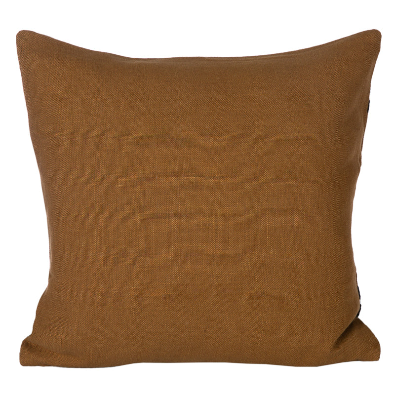 Funda Cojín Lino Bordado Skagen Gold 45x45 cm