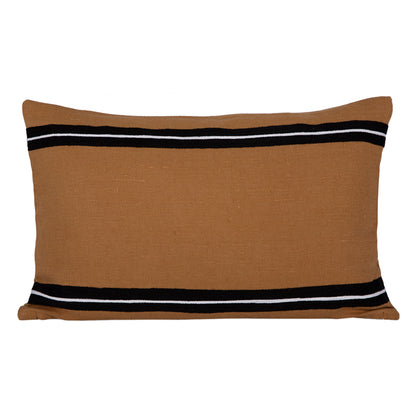 Funda Cojín Lino Bordado Skagen Tabac 40x60 cm 