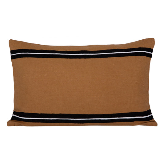 Funda Cojín Lino Bordado Skagen Tabac 40x60 cm 