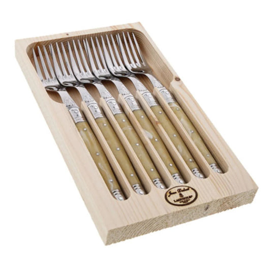 Laguiole Set 6 Tenedores Mármol Jean Dubost