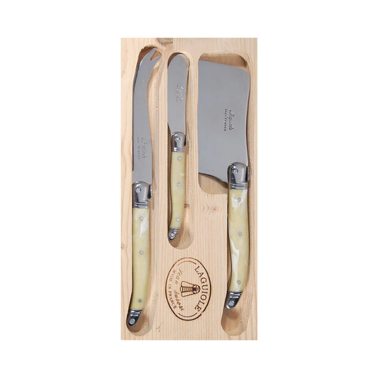 Laguiole Set 3 cuchillos queso Marmol Jean Dubost
