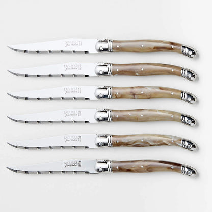 Laguiole Bloque 6 Cuchillos Dark Horn Jean Dubost