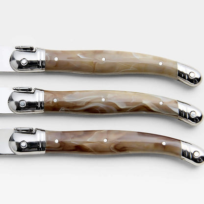 Laguiole Bloque 6 Cuchillos Dark Horn Jean Dubost