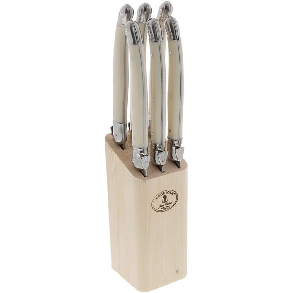 Laguiole Bloque 6 Cuchillos Ivory Jean Dubost