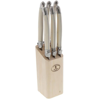Laguiole Bloque 6 Cuchillos Ivory Jean Dubost