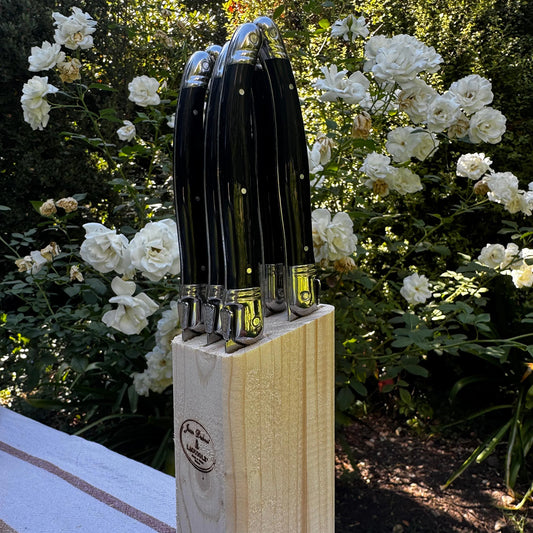 Laguiole Bloque 6 Cuchillos Negro Jean Dubost