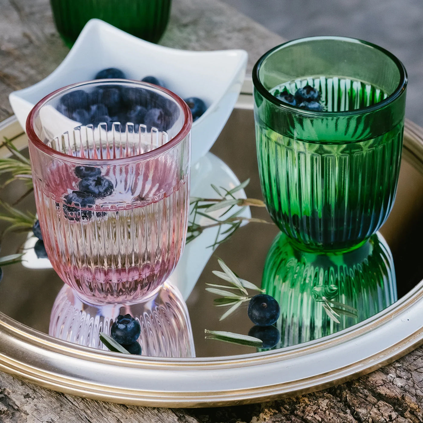 SET 6 VASOS BAJOS  OUESSANT MENTA