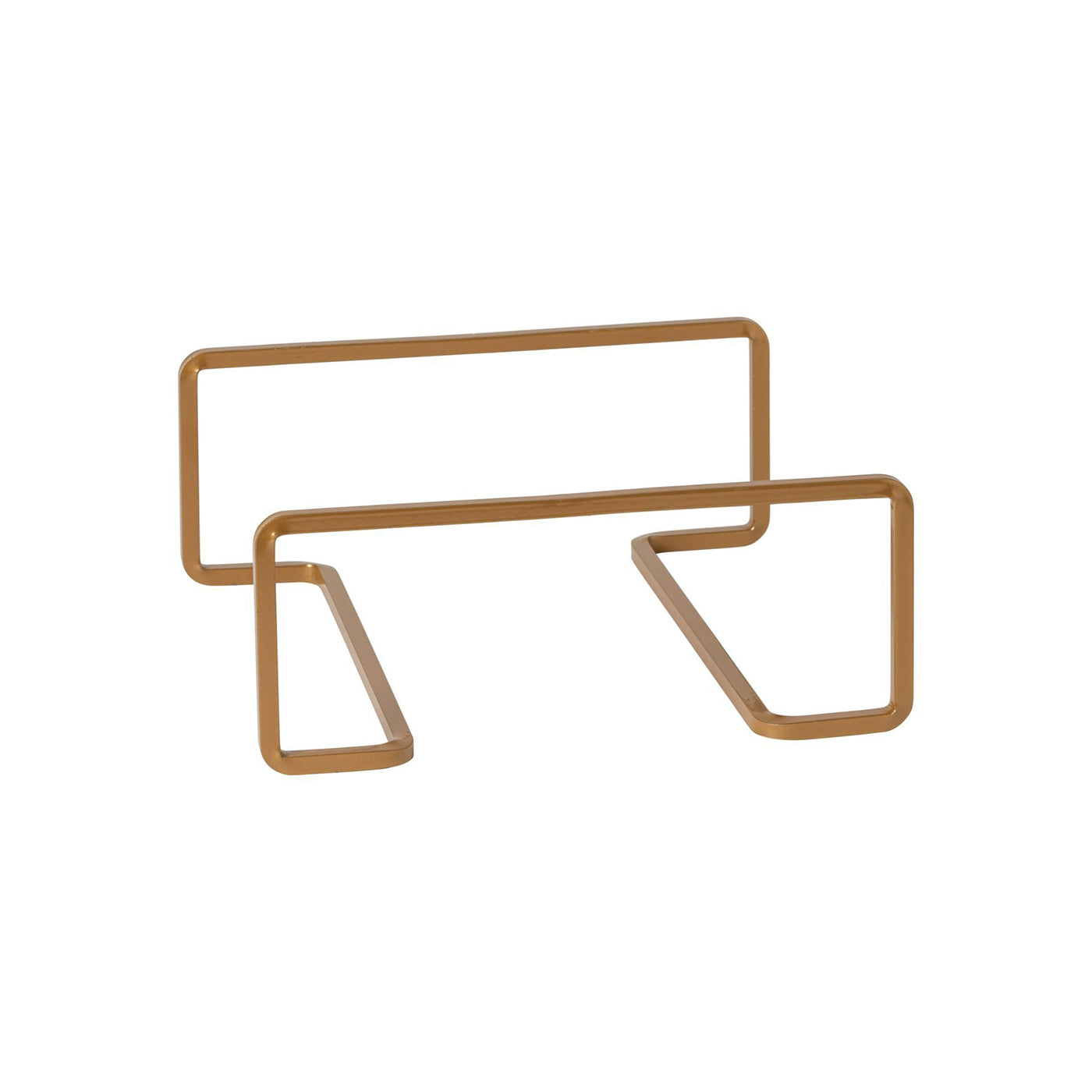 Pedestal Bajo Rectangular Dorado 20x13 cm H8 cm