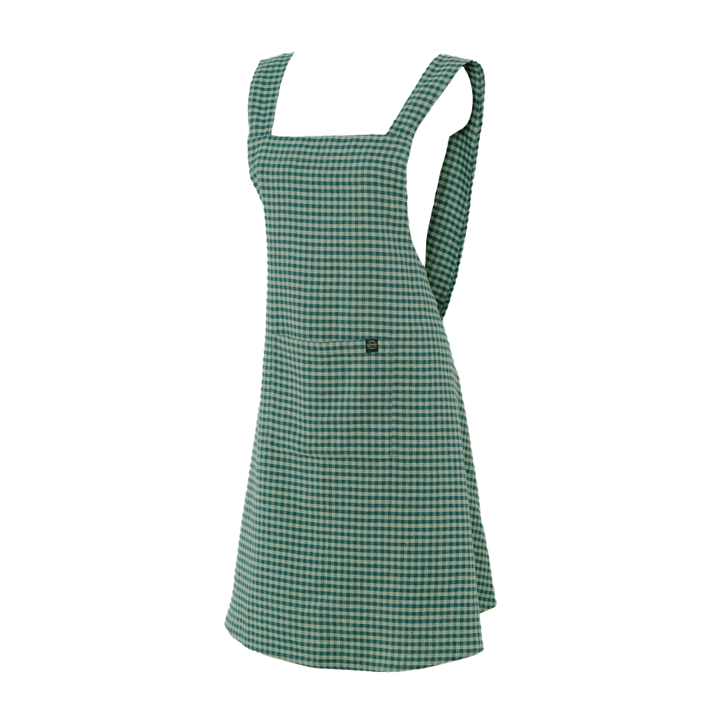 Delantal lino Kyoto Piana II Bleu de prusse