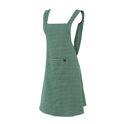 Delantal lino Kyoto Piana II Bleu de prusse