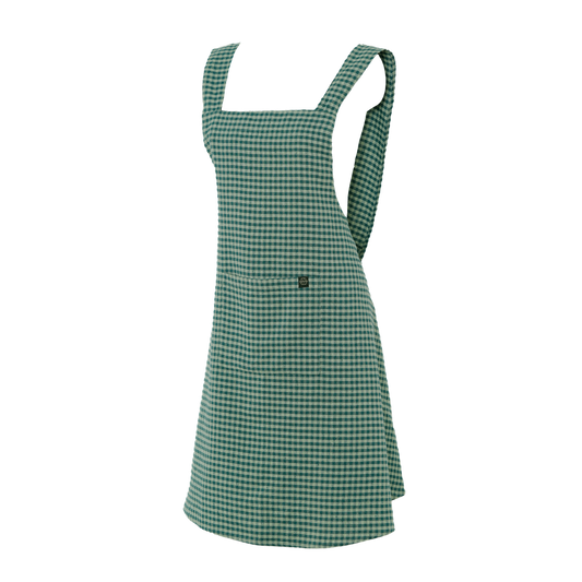 Delantal lino Kyoto Piana II Bleu de prusse