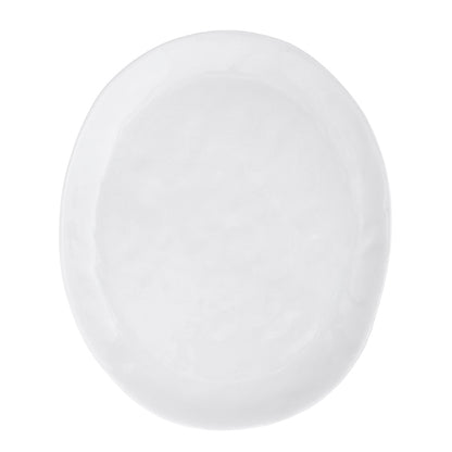 Loza Porcelino Blanco Ovalado Set de 4 Platos Principal 28 cm