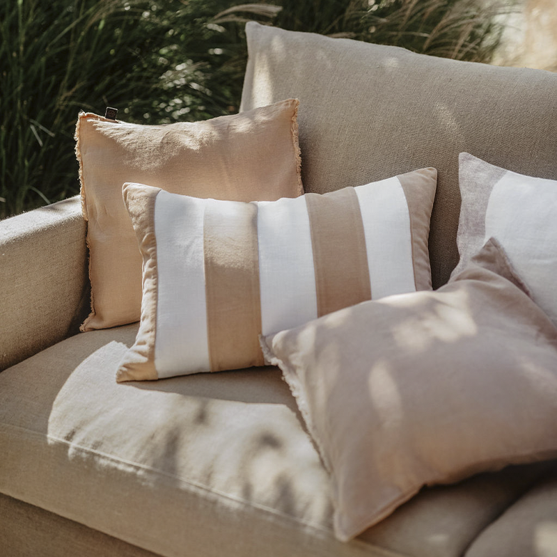 Funda Cojín Lino Velvet Perth Cimarron 40x60 cm