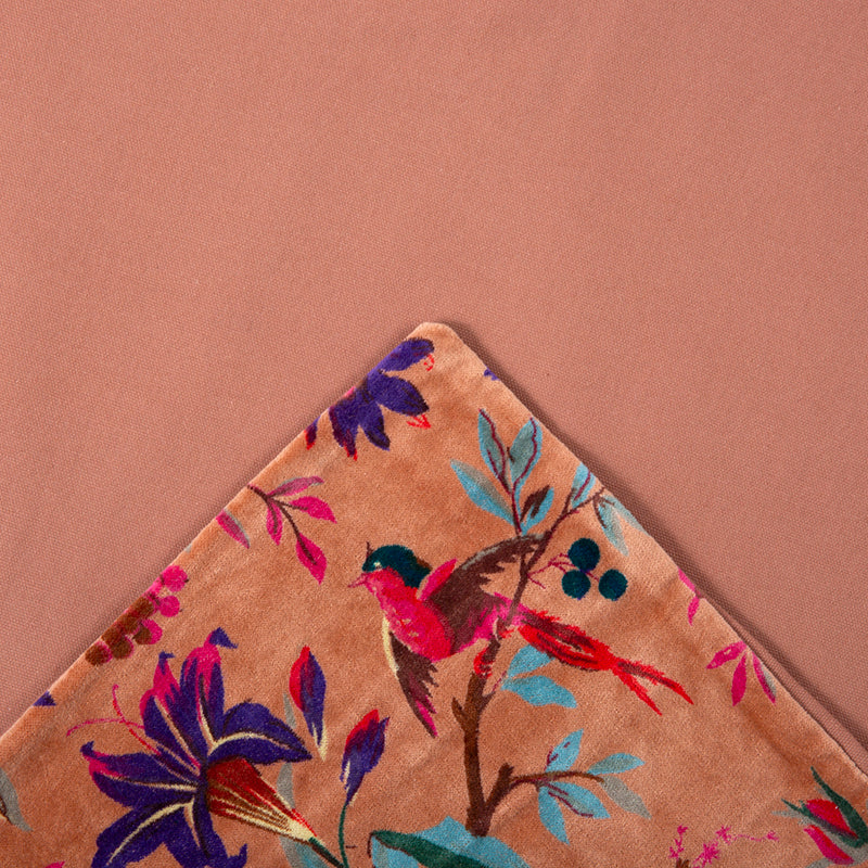 Funda Piecera Velvet Birdy Mocha 85x200 cm
