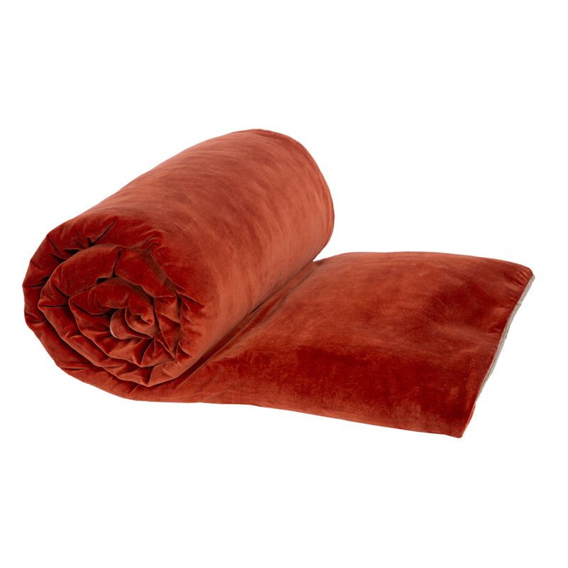 Funda Piecera Velvet New Delhi Brick 85x200 cm