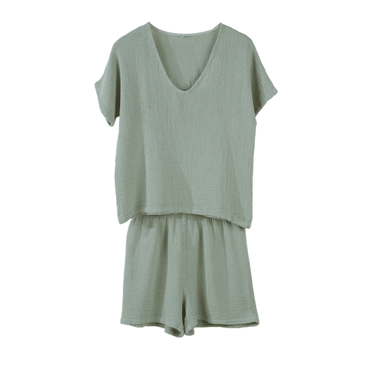 Symi Loungewear Short / Polera Celadon